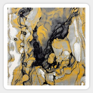 Modern Grey & Yellow Marble Sticker